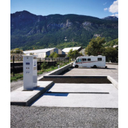 Borne de vidange pour aires de stationnement de camping-cars