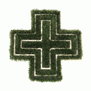 Croix de pharmacie végétales - Vert, Lichen scandinave pour l'intérieur uniquement, Style 4_1