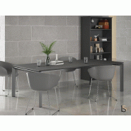 Table de réunion rectangulaire Star - Mobel Linea - Non, 200, Anthracite, Anthracite_1