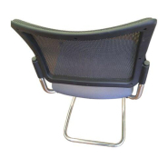 Chaise visiteur tissu et résille d'occasion - design élégant, empilable et confortable_1