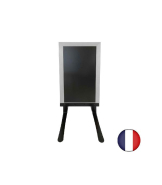 Panneau trottoir cadre bois sur piétement noir effet ressorts - dimensions 124 x 63,5 cm - Référence : PFN733G_1