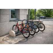 Support à cycles en béton - 5 places - acier traité anticorrosion - article 574/576