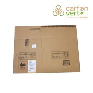 Caisse en carton simple cannelure - 48.5 x 36 x 44 cm - Fond automatique - Réemployé - Palette de 240 cartons_1
