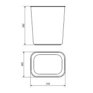 Al61008 - Poubelle publique ignifuge Jofel - 8 L - robuste et empilable_1
