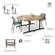 Bureau de réunion - Gamme EVOLVE - Table de 6 à 16 places - Plateau mélaminé haute qualité_1