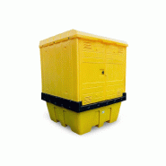 Armoire de rétention PEHD 1775x1770x2265 + Caillebotis PE - 1260L - Jaune_1