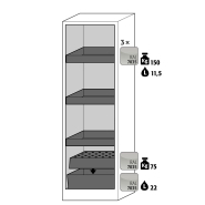 Armoire de sécurité Q-CLASSIC-30 modèle Q30.195.056.FU.WDAS - réf 37582-060-37596 - Type 30 avec portes battantes et conformité NF EN 14470-1_1
