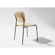 Chaise empilable avec assise et dossier en bois_1