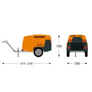 Compresseur mobile de chantier KAESER M30A1 - 2900L/min - Moteur Diesel Kubota - 7 bar - Réservoir 40L_1