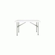 Table rectangulaire pliante Bolero - 1220mm - robuste, légère et résistante pour intérieur/extérieur_1