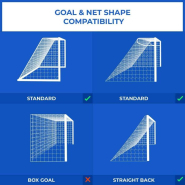 Filets de Remplacement pour Buts de Foot 1,8 m x 1,2 m - Filet de football - Haute qualité_1