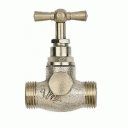 Robinet d'arrêt purgeur - 2 bouchons mâle/mâle - Filetage 20 x 27 mm - Compact et léger_1