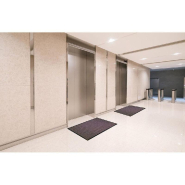 Tapis d'accueil brun rayé noir 90x150cm_1