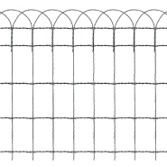 Vidaxl bordure de pelouse fer enduit de poudre 10x0,65 m 141073_1