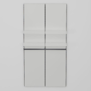 Élément suivant Alias 2 tablettes blanc + 1 penderie L60xH240cm_1