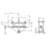Griffe d'accrochage pour profilés - série SBC - fixation pour poutrelles et levage_1