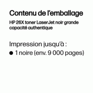 HP 26X toner LaserJet noir grande capacité authentique_1
