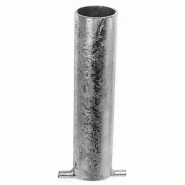 Potelet pompier amovible - diamètre 76mm - fourreau sans verrouillage - blanc avec bandes rétro-réfléchissantes_1