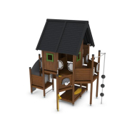 Structure multi-jeux 3 à 12 ans - Uniplay Sikkim - 8049696 - Hags, poteaux et panneaux bois - fondation à enterrer_1