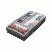 Bac réfrigéré bi-température BAKECO - avec couvercles coulissants, éclairage LED, gris anthracite RAL 7016_1