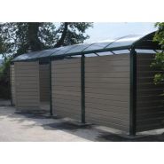 Atpl - cache-conteneurs et abris poubelle à toit arrondi - Pop Industrie - bardage aluminium et poteaux métalliques anti-corrosion_1