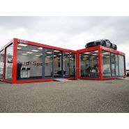 Container concession auto/moto - showroom modulable et sécurisé avec baies vitrées panoramiques_1