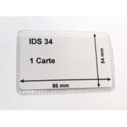 Etui souple fond noir format CB - Lot de 100 - Référence : IDS 34_1