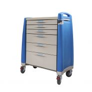 Chariot médical MK-P07 - Medik - ABS - 5 tiroirs avec serrure - Dimensions : 900x540x580mm_1