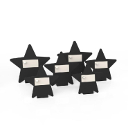 Porte prix étoiles noir mat  2x Ø7 cm / 2x Ø9 cm / 2x Ø10 cm_1