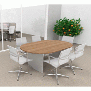Table de réunion ovale Kate - Mobel Linea - 250, Acacia foncé_1