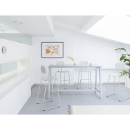 Table haute avec pieds en métal pour salle de réunion OGI M - Ref : PSM82_1