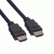 VALUE Câble HDMI Ultra HD avec Ethernet, 4K, M/M, noir, 1 m_1