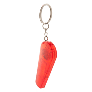 Porte-clés publicitaires - lampe/sifflet en plastique frosty - couleur rouge - poids 12g_1
