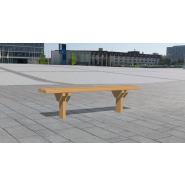 Banc sans dossier en bois traité Classe IV - Référence MUB24 - Longueur 1m70 - À sceller_1