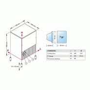 Machine à glaçons cubes 105 kg/24h réserve 35kg condenseur eau Brema_1