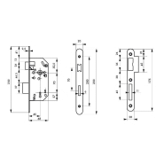Serrure encastrable Monomax NF - acier laiton - pour porte intérieure - réversible sans démontage_1