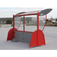 Abri bus mobile, provisoire, auto-stable avec banc incorporé_1