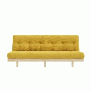 Banquette convertible futon LEAN - Pin coloris miel - Couchage 130x190 cm - Karup_1