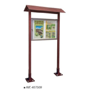 Vitrine d'extérieur en aluminium et bois - épaisseurs 30, 58, 75 mm - protection des informations - taille de l'affichage de 8 à 27 A4_1