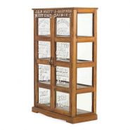 96001000514 - meuble présentoir antique Francisco Segarra - 88x43xH148cm avec vitrine et étagères en bois_1