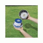 Lot de 2 cartouches filtrantes type VI - BESTWAY - PVC - Débit 1.3 m³/h - Diamètre 10.6 cm_1