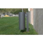 Mais - Poubelle publique Larus - couvercle et cendrier - acier, fonte - 50L/85L_2