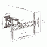 VALUE Support mural pour écrans LCD, flexible et élégant, 45 kg_1