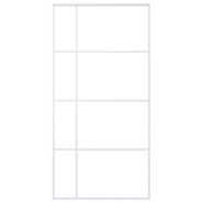 Vidaxl porte coulissante verre esg dépoli aluminium 102,5x205 cm blanc 151689_1