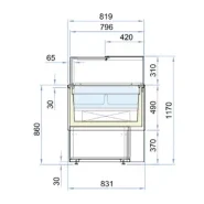 Vitrine service arrière pour glacier et pâtissier - DIASCIA_1