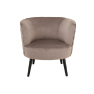 Fauteuil DULZURA - Textile gris - Structure en bois - Dimensions 80x75x70 cm_1