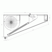Hotte casquette complètement équipée - P900 - H460 - Acier inoxydable AISI 441 - Filtre labyrinthe - Ventilateur centrifuge ERP2015_1