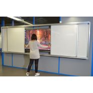 Système d'écriture avec tableaux blancs émaillés