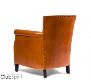 Fauteuil Club Parisien 1935 - Petite taille - Accoudoirs arrondis - Fabrication artisanale à Neufchâteau_1