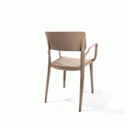 Wing - Fauteuil empilable en polypropylène sable_1